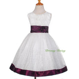 FG278 Girls' Soutache Rosette Wedding Flower Girl Pageant Communion Dress Size 2-11