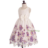 FG331 Girls' Lace Scalloped Hem Wedding Flower Girl Pageant Party Dresses Size 3-10