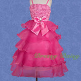 FG136 Girls Tiered Wedding Flower Girl Party Dresses Pageant Dress Size 2-9