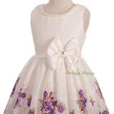 FG331 Girls' Lace Scalloped Hem Wedding Flower Girl Pageant Party Dresses Size 3-10