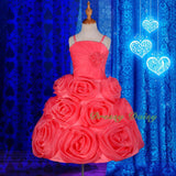 FG267 Embossed Flower Girl Wedding Pageant Party Occasion Dress Toddler Size 3-9