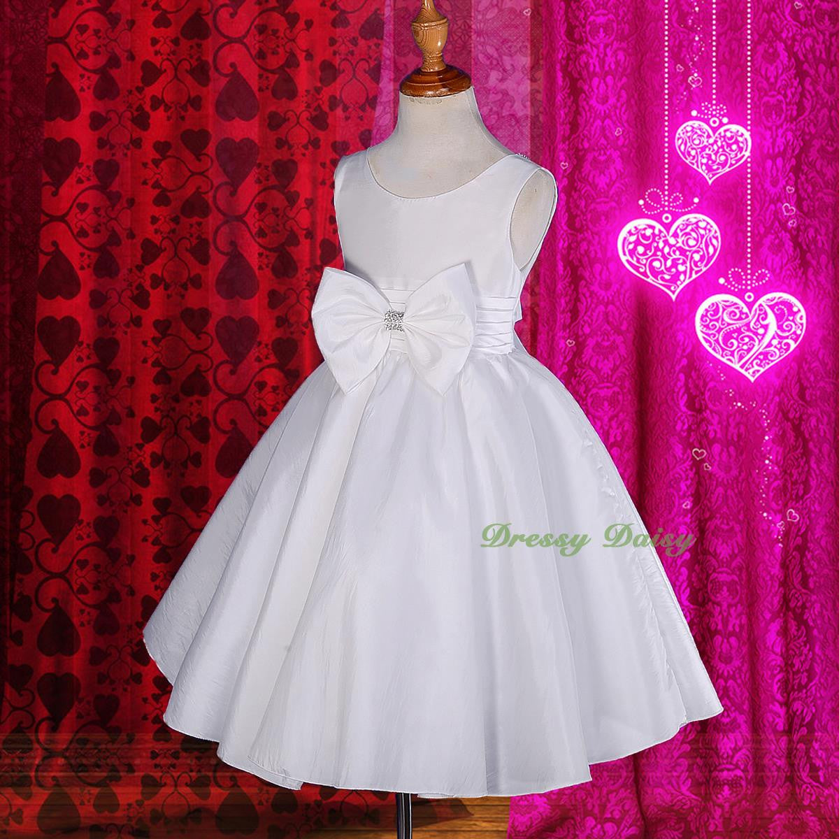 FG268 Girls' V-Shape Back Flower Girl Dresses For Wedding Pageant Party Size 18 Months - 8
