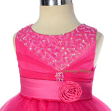 FG308 Girls Beaded Tulle Flower Girl Dresses Pageant Party Occasion Dress Size 2-8