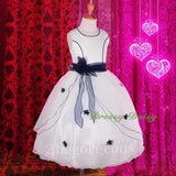 FG220A Girls' Tulle Pageant Party Flower Girl Dresses Build-in Petticoat Size 18 Months - 12