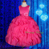 FG234 Girls Ruffle Flower Girl Dresses Pageant Gown Party Communion Dress Size 4-12