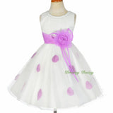 FG294 Girls' Flower Petals Tulle Girl Dresses For Wedding Pageant Party Size 2-10