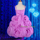 FG267 Embossed Flower Girl Wedding Pageant Party Occasion Dress Toddler Size 3-9
