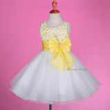 FG246 Girls' Big Bow Tulle Flower Girl Dresses Party Pageant Dress Size 2-9
