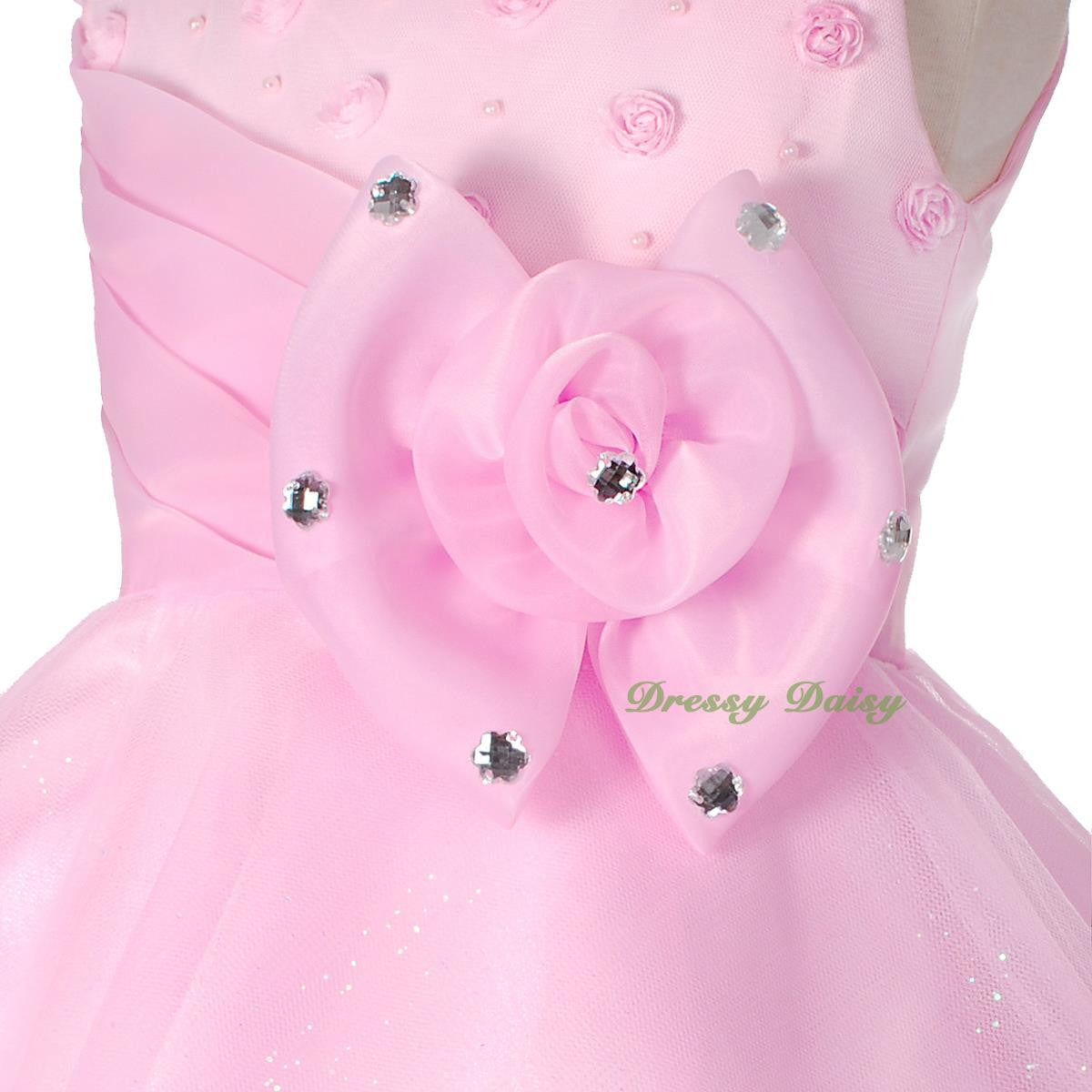 FG288 Rhinestones Flower Girl Dress Birthday Wedding Party Pageant Occasion Size 2-9