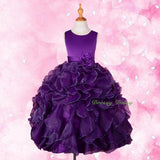 FG234 Girls Ruffle Flower Girl Dresses Pageant Gown Party Communion Dress Size 4-12