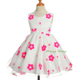 FG318 Floral Diamonds Flower Girl Dress Up Pageant Birthday Party Kid Size 3-10