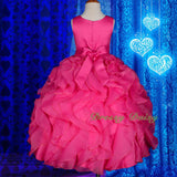 FG234 Girls Ruffle Flower Girl Dresses Pageant Gown Party Communion Dress Size 4-12