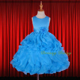 FG234 Girls Ruffle Flower Girl Dresses Pageant Gown Party Communion Dress Size 4-12