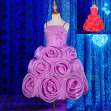 FG267 Embossed Flower Girl Wedding Pageant Party Occasion Dress Toddler Size 3-9