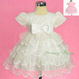 FG323 Beaded Scallop Hemline Dresses Pageant Birthday Occasion Baby Size 9-24 Months