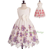 FG331 Girls' Lace Scalloped Hem Wedding Flower Girl Pageant Party Dresses Size 3-10