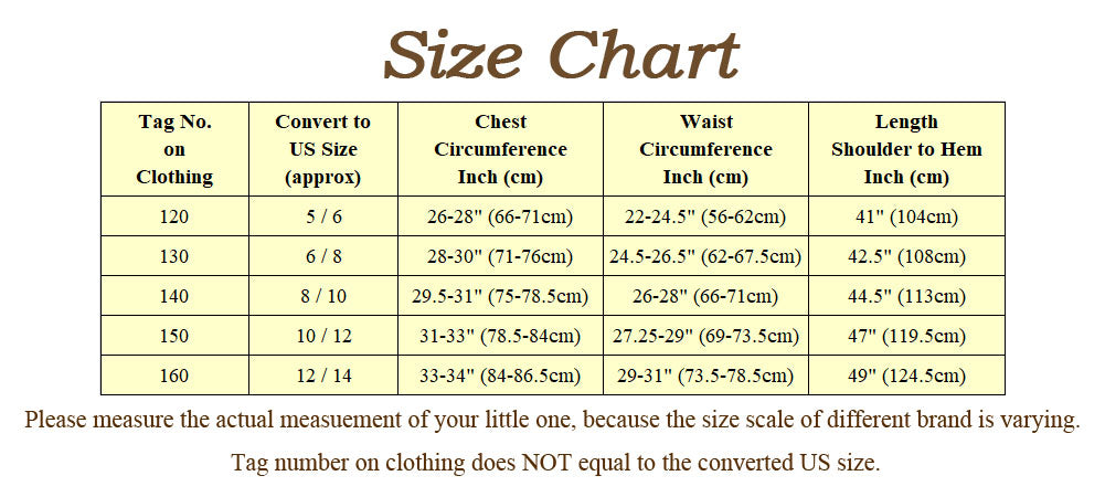 White Monster Costume Full Set Size Chart