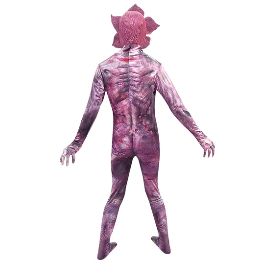 monster halloween costume kids full body zentai back view